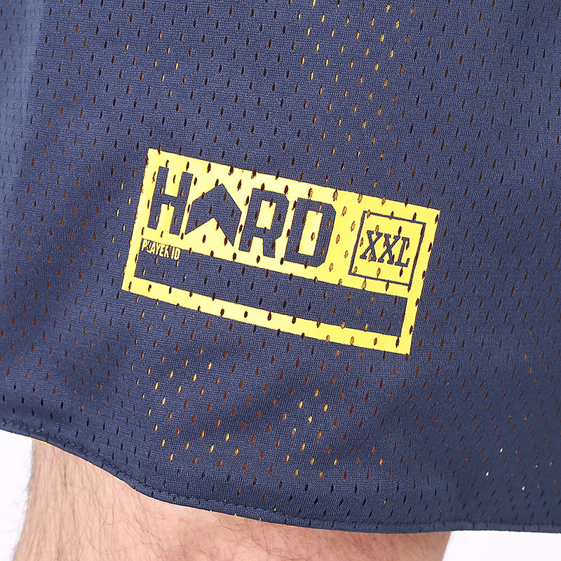 мужские синие двухсторонние шорты Hard Unifrom 22-2 navy/yellow - цена, описание, фото 7